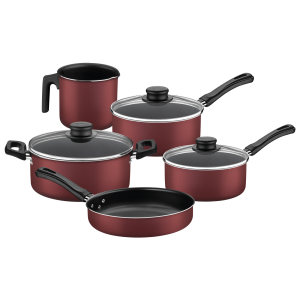 TRAMONTINA,JOGODEPANELAS5PCS,CARIBE,VERMELHO,SORTIDOS,ALUMINIO